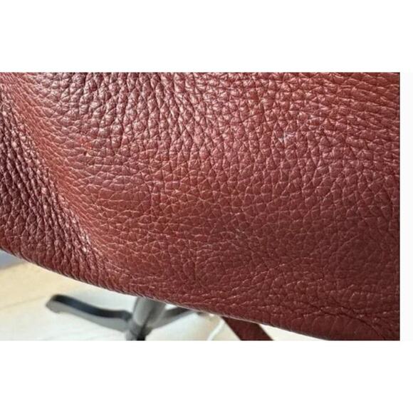 Kate Spade Burgundy Pebbled Leather Shoulder Hobo Bag Soft Slouchy - Picture 13 of 13